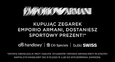 Przy zakupie zegarka Emporio Armani otrzymasz wyjątkowy upominek – torbę sportową w SWISS! 