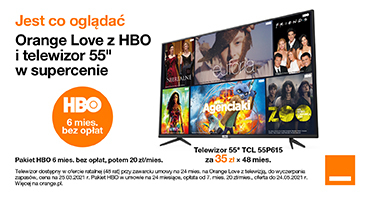 Orange LOVE z HBO 6 mies. bez opłat i telewizor w supercenie w M1 Marki!
